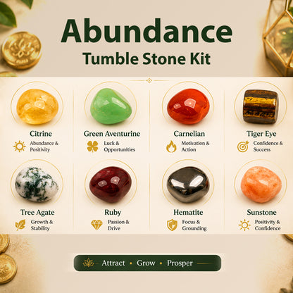 Premium Reiki Charged Healing Crystal Tumble Stone Kit for Manifestation, Chakra Balancing, Wealth, Education, Relationship, Protection, Health Booster, Stress Relief and Positive Energy Activation