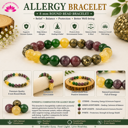 Energized AAA Natural Stone Bracelet 8mm – Custom Purpose Crystal Beads Bracelet for Wealth, Education, Confidence, Relationship, Will Power, Protection & Abundance Energy