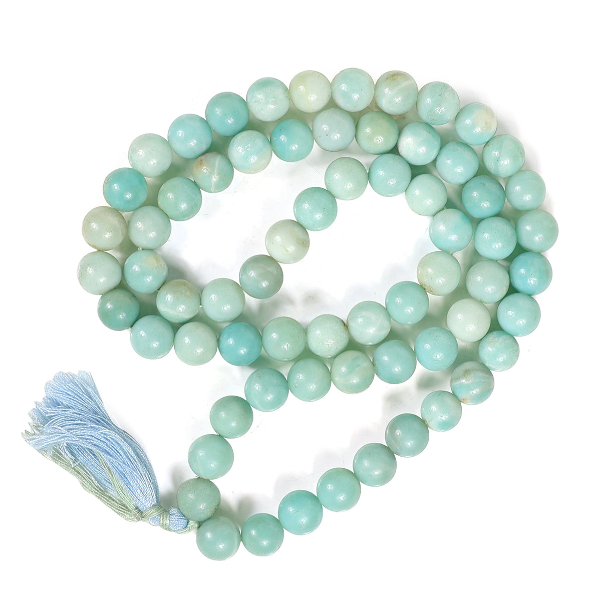 Amazonite Crystal Mala | Natural Healing Gemstone Necklace for Courage & Truth