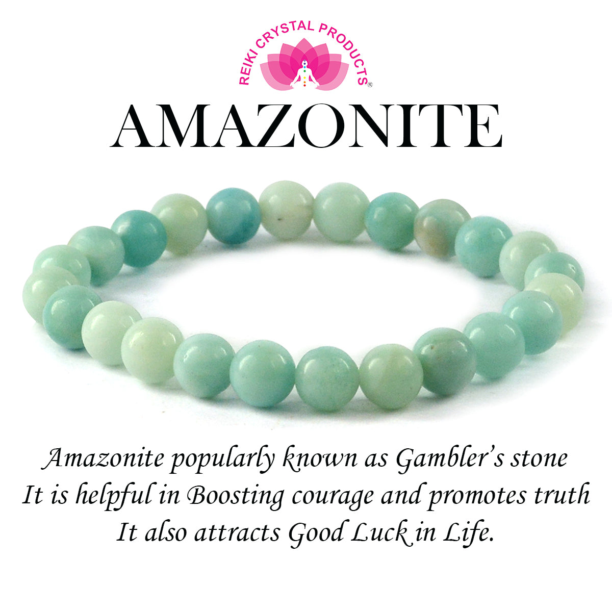 Amazonite AA Crystal Bracelet | Premium Healing Gemstone Bracelet for Courage & Truth