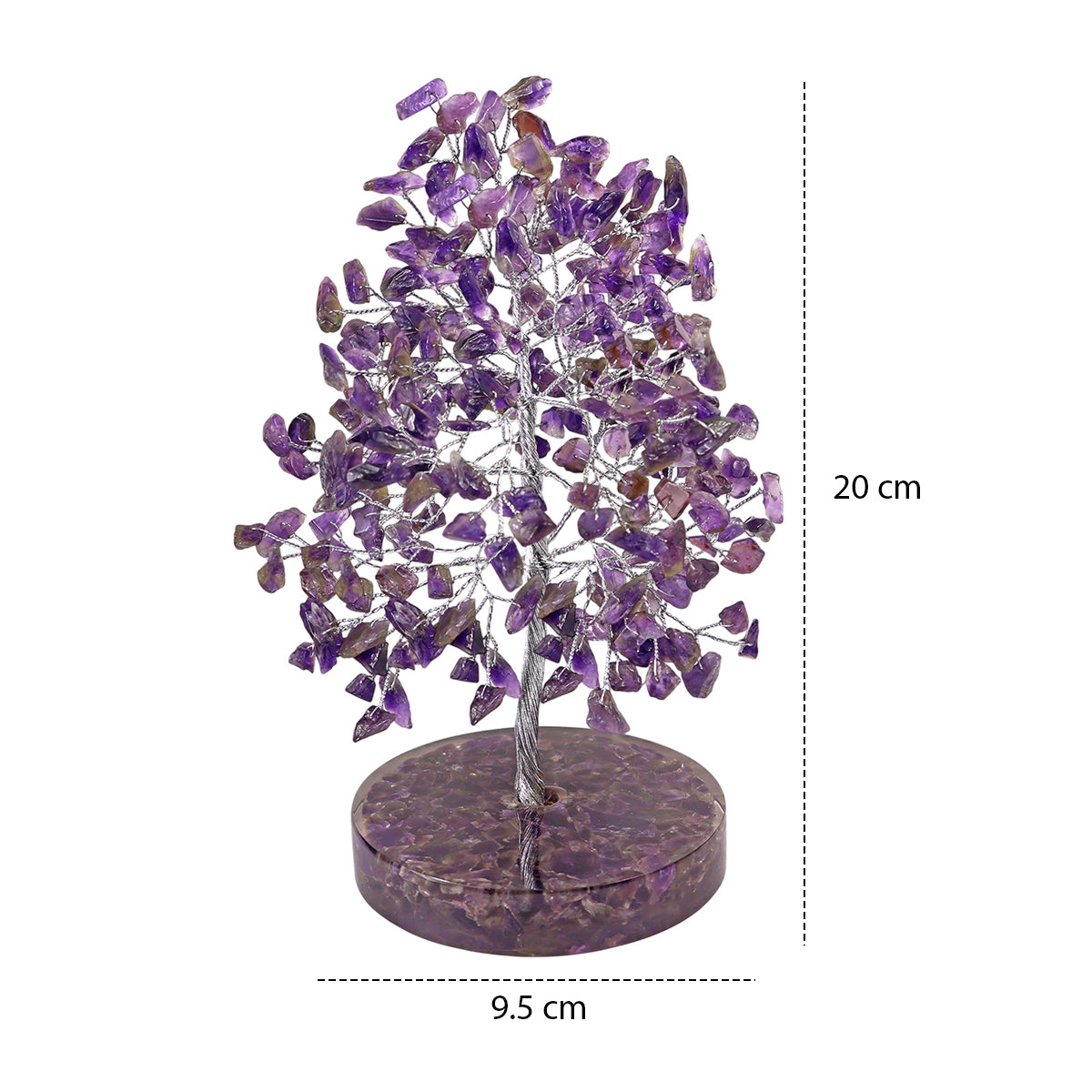 Natural Amethyst Crystal Tree with Natural Amethyst Chip Stone Base | Reiki Charged Healing Tree for Peace, Calmness, Meditation, Home & Office Décor, Vastu & Feng Shui