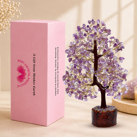 Natural Original Crystal Stone Chip 200 Beads Tree for Decorative Showpiece