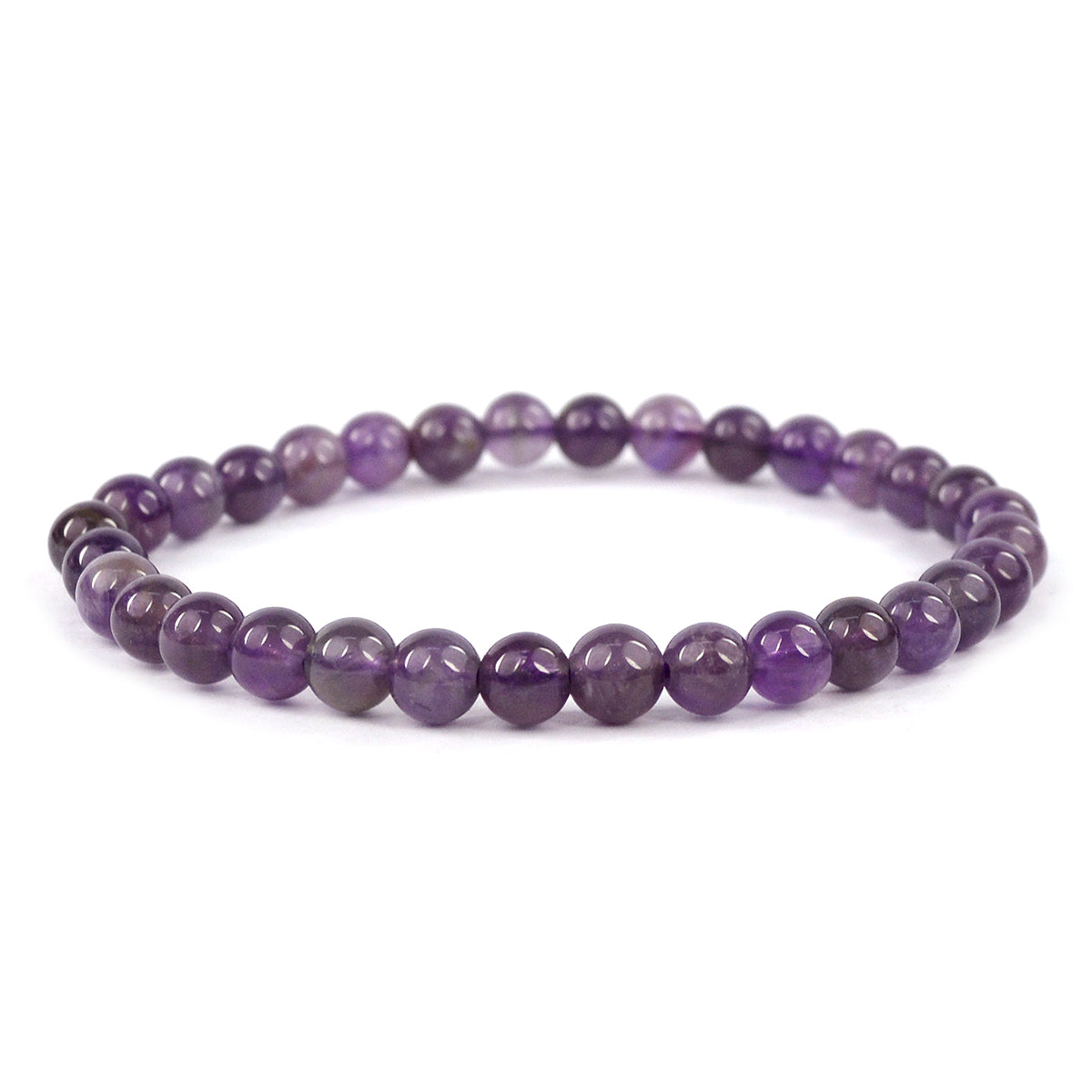 Natural Amethyst Bracelet | Reiki Charged | 6mm–12mm