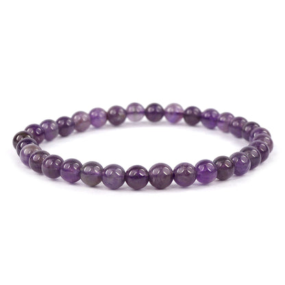 Natural Amethyst Bracelet | Reiki Charged | 6mm–12mm