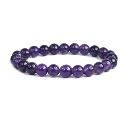Natural Amethyst Bracelet | Reiki Charged | 6mm–12mm