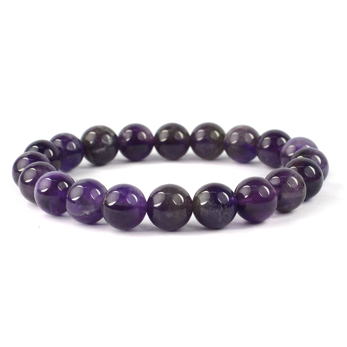 Natural Amethyst Bracelet | Reiki Charged | 6mm–12mm