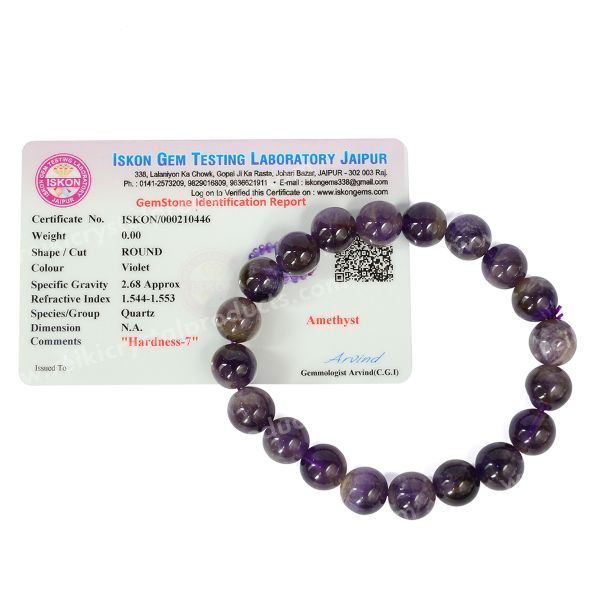 Natural Amethyst Crystal Bracelet for Peace, Protection, Stress Relief & Spiritual Growth | Reiki Charged Gemstone Bracelet for Men & Women | Adjustable Healing Bracelet