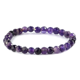 Natural Amethyst Bracelet | Reiki Charged | 6mm–12mm