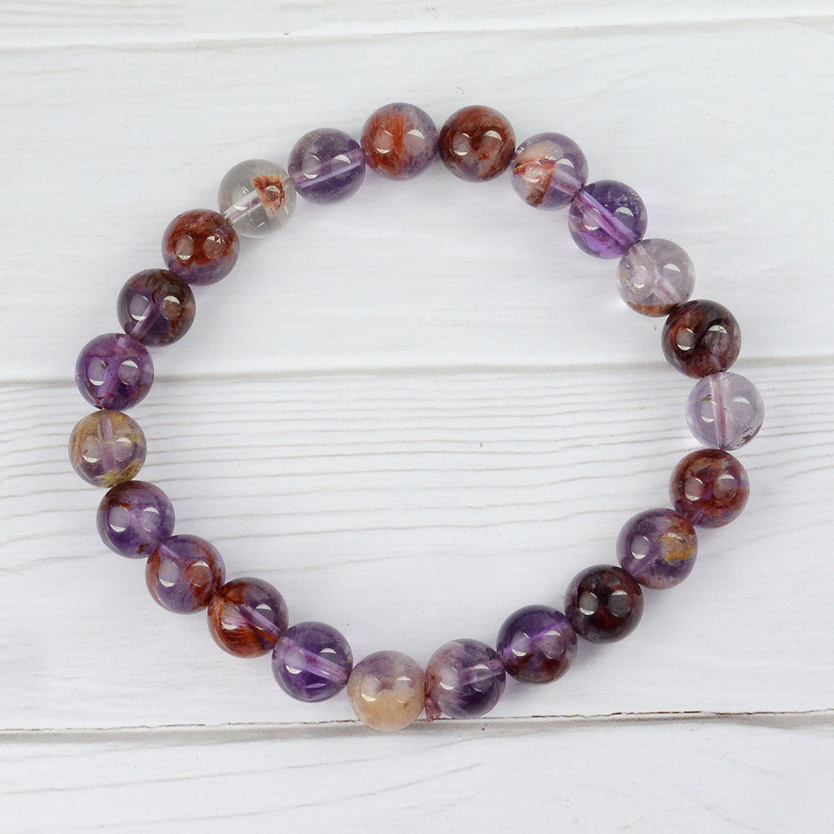Super 7 Crystal Bracelet | Natural Healing Gemstone Bracelet for Spiritual Awakening & Healing