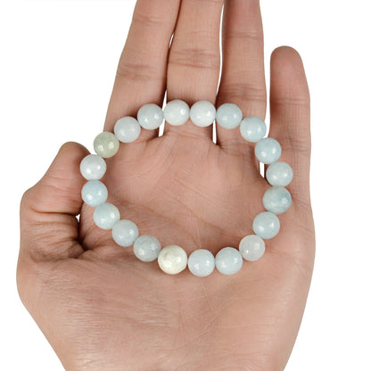 Aquamarine Crystal Bracelet | Natural Healing Gemstone Bracelet for Courage & Clarity