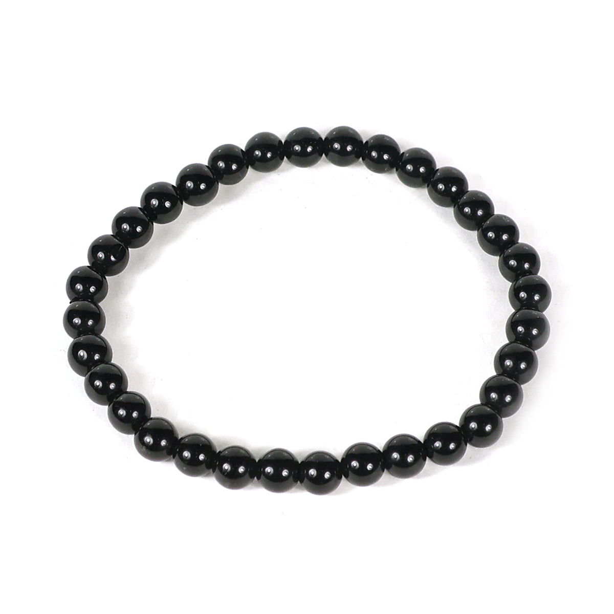 Black Agate Crystal Bracelet | Natural Healing Gemstone Bracelet for Protection & Strength