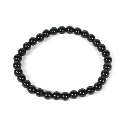 Black Agate Crystal Bracelet | Natural Healing Gemstone Bracelet for Protection & Strength