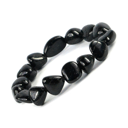 Black Tourmaline Crystal Bracelet | Natural Healing Gemstone Bracelet for Protection & Grounding