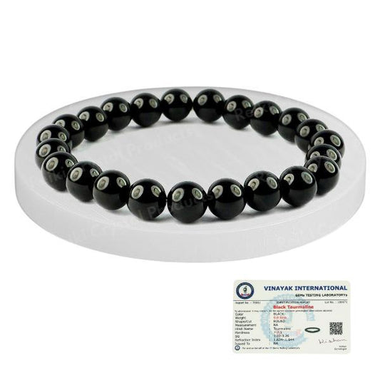 Certified Bracelet with Selenite Charging Plate Combo | Amethyst Citrine Tiger Eye Rose Quartz Sphatik Green Jade Pyrite Black Tourmaline Dhan Yog Money Magnet Bracelet