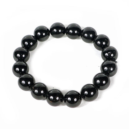 Black Tourmaline Crystal Bracelet | Natural Healing Gemstone Bracelet for Protection & Grounding