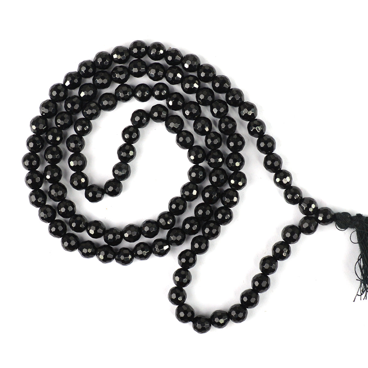 Black Tourmaline Crystal Mala | Natural Protection & Grounding Gemstone Necklace