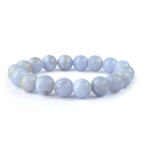 Blue Lace Agate Crystal Bracelet | Natural Healing Gemstone Bracelet for Calm & Communication