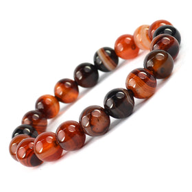 Red Sulemani Hakik Botswana Agate Crystal Bracelet | Natural Healing Gemstone Bracelet for Energy & Strength