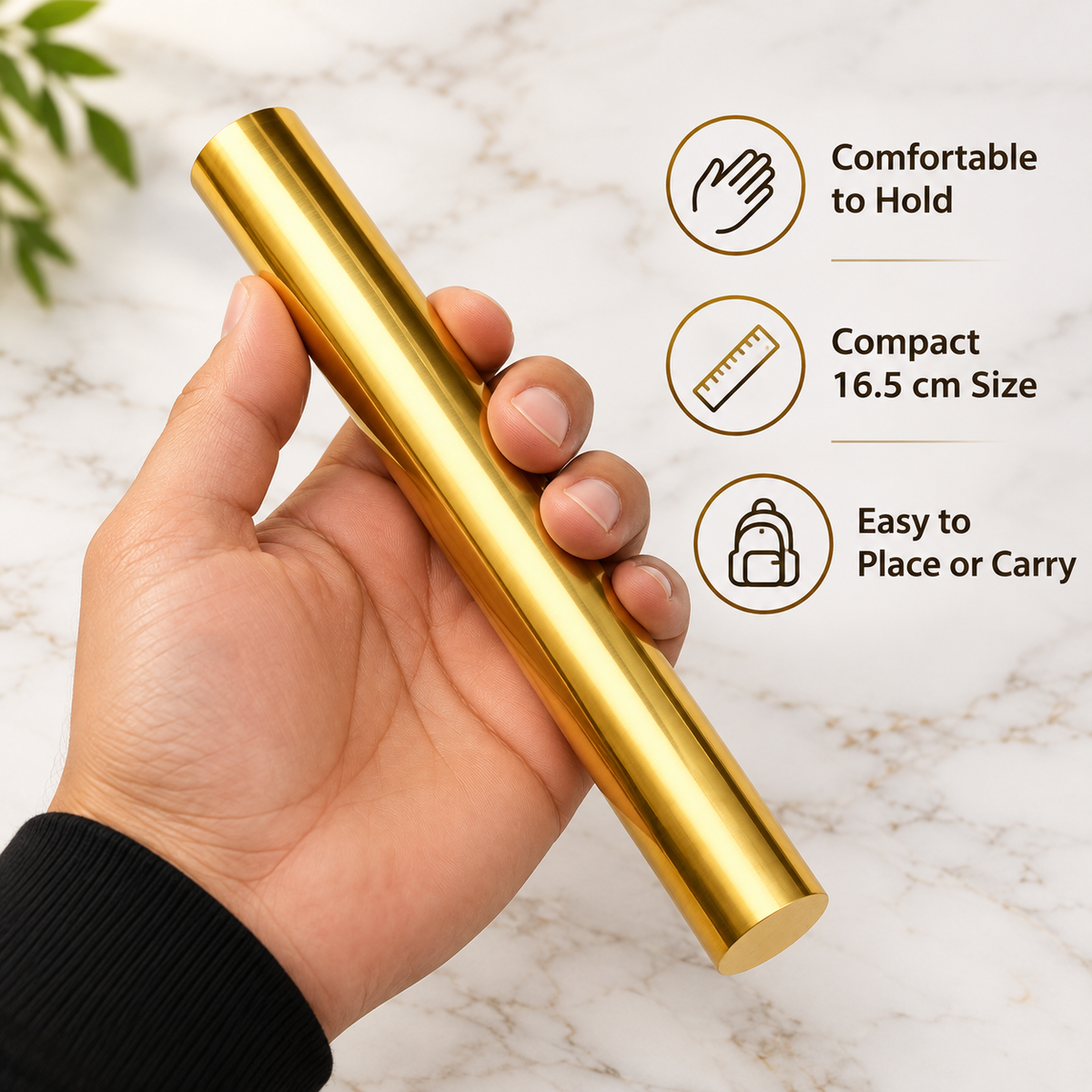 Brass Geopathic Stress Rod 16.5 cm for Traditional Vastu Remedy