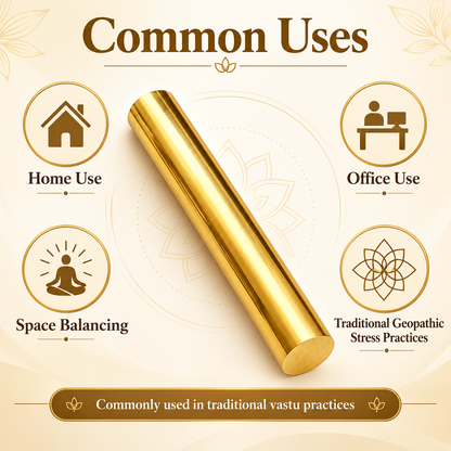 Brass Vastu Neutralizer Rod for Home and Office Space Balancing