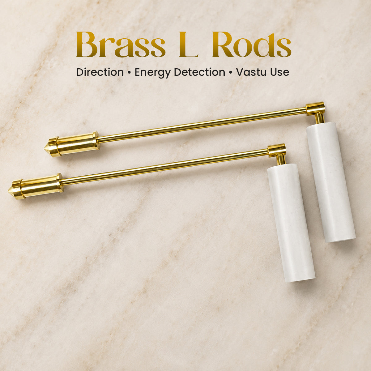Brass L Rods 26.6 cm for Traditional Dowsing Direction Checking and Vastu Practice