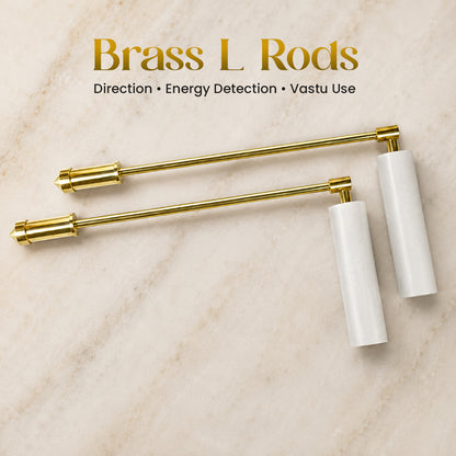 Brass L Rods 26.6 cm for Traditional Dowsing Direction Checking and Vastu Practice