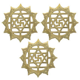 Premium Brass Vastu Helix East, West, North & South Direction Tools & Remedy Collection | 15 cm (6 Inch) | Pack of 3 | Traditional Vastu Accessories for Home, Office, Shop & Commercial Spaces