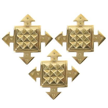 Premium Brass Vastu Helix East, West, North & South Direction Tools & Remedy Collection | 15 cm (6 Inch) | Pack of 3 | Traditional Vastu Accessories for Home, Office, Shop & Commercial Spaces