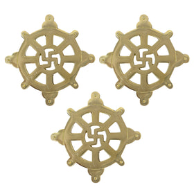 Premium Brass Vastu Helix East, West, North & South Direction Tools & Remedy Collection | 15 cm (6 Inch) | Pack of 3 | Traditional Vastu Accessories for Home, Office, Shop & Commercial Spaces