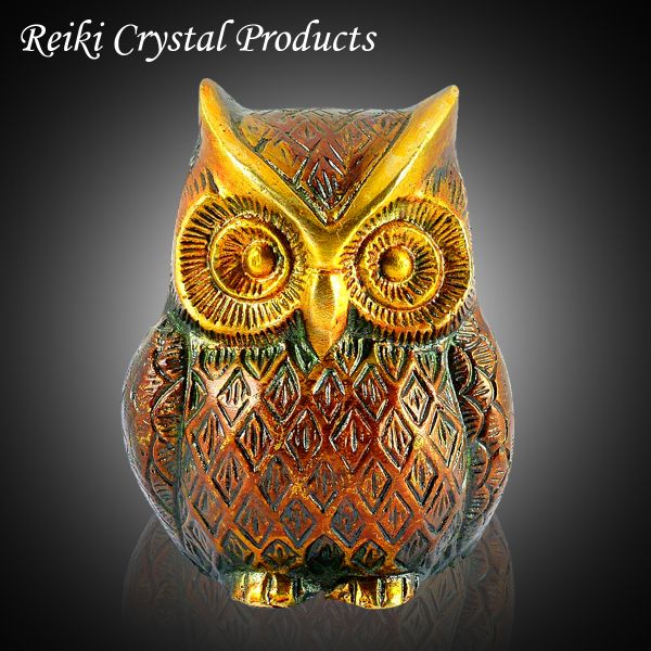 Brass Owl Statue for Vastu Remedy |600 Gram Solid Brass Owl Idol for Wisdom, Protection & Positive Energy |Decorative Brass Owl Figurine for Home, Office ans Study Table