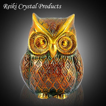 Brass Owl Statue for Vastu Remedy |600 Gram Solid Brass Owl Idol for Wisdom, Protection & Positive Energy |Decorative Brass Owl Figurine for Home, Office ans Study Table