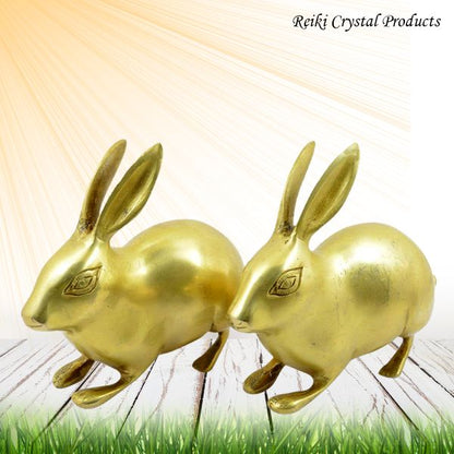 Brass Rabbit Pair Statue 1600 Gram