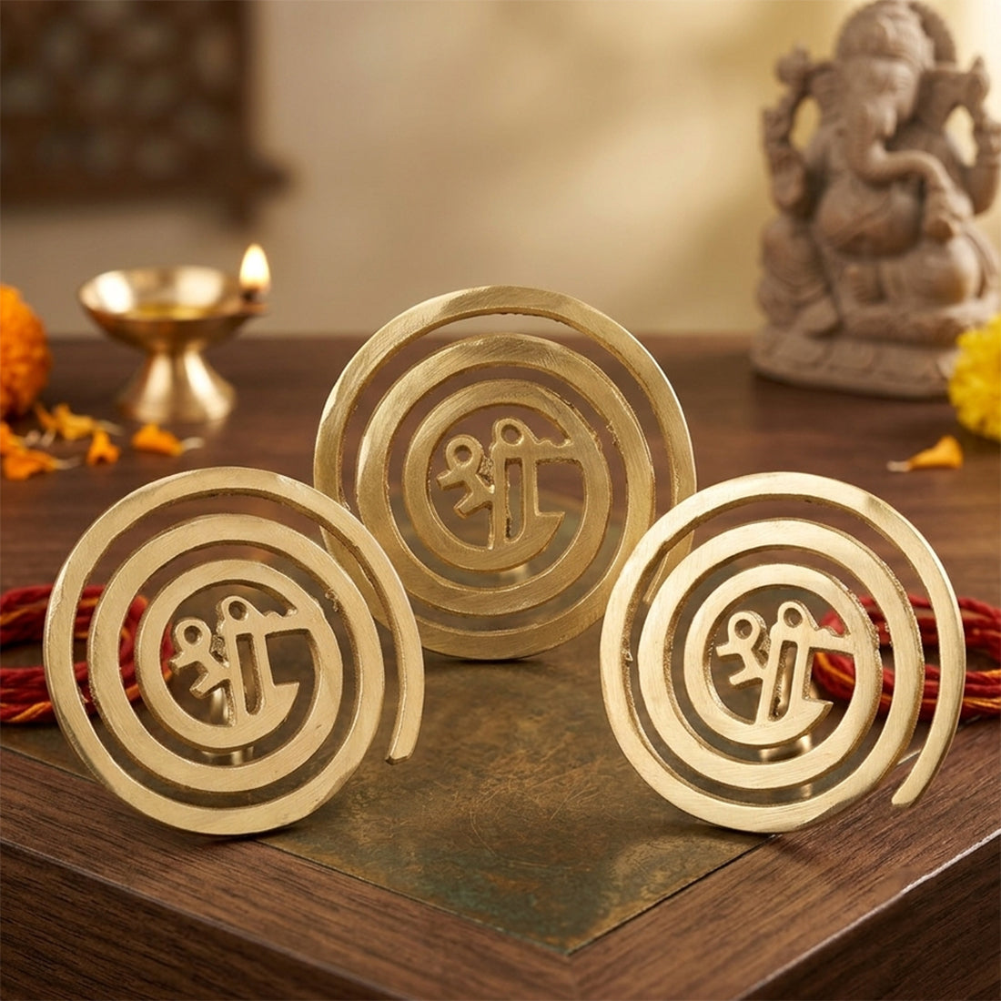 Brass Shree Helix Pack of 3