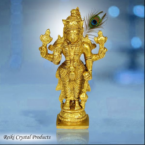 Brass Vishnu Statue for Vastu Remedy