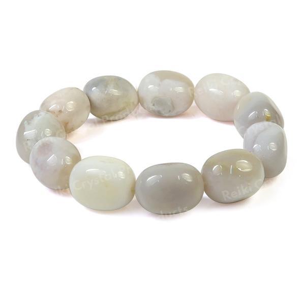 Carnelian Flower Tumble Crystal Bracelet | Natural Healing Gemstone Bracelet for Courage & Creativity
