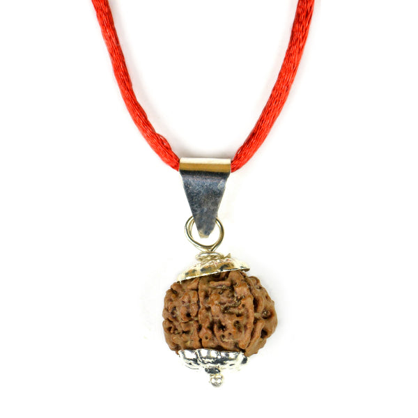 Certified 5 Five Mukhi Rudraksha Pendant for Peace, Meditation, Focus & Spiritual Growth