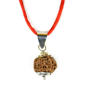 Certified 5 Five Mukhi Rudraksha Pendant for Peace, Meditation, Focus & Spiritual Growth