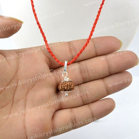 Certified 7 Seven Mukhi Rudraksha Pendant for Prosperity, Abundance, Confidence & Financial Well-Being