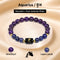 Aquarius कुंभ राशि Zodiac Bracelet with Free Selenite Plate