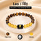 Leo सिंह राशि Zodiac Bracelet with Free Selenite Plate
