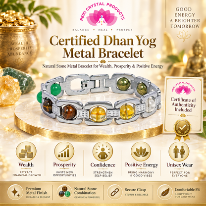 Certified Metal Dhan Yog Bracelet for Wealth and Prosperity