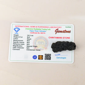 Certified Natural Chintamani Stone Bead for Spiritual Practices, Meditation, Protection & Positive Energy