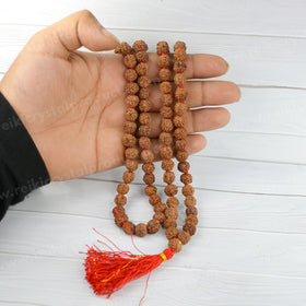 Certified Original Four 4 Mukhi Rudraksha Mala 108 Beads for Knowledge, Wisdom, Creativity & Communication