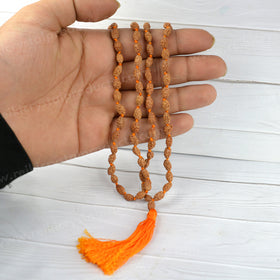 Certified Original Two 2 Mukhi Rudraksha Mala 108 Beads for Harmony, Relationships, Emotional Balance & Inner Peace