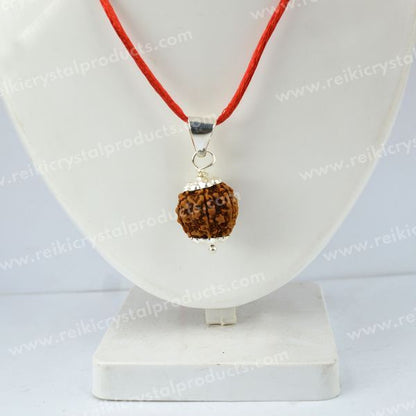 Certified Six 6 Mukhi Rudraksha Pendant for Focus, Discipline, Confidence & Emotional Balance