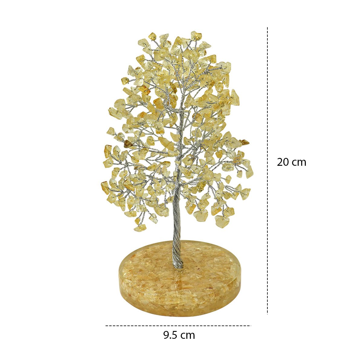 Natural Citrine Crystal Tree with Natural Citrine Chip Stone Base | Reiki Charged Money Tree for Wealth, Prosperity, Abundance & Positive Energy | Home & Office Décor | Vastu & Feng Shui