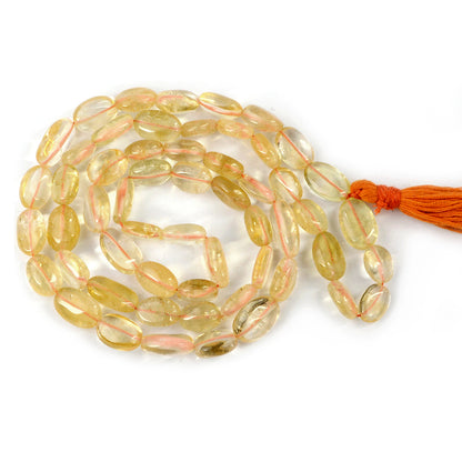 Citrine Crystal Mala | Natural Healing Gemstone Necklace for Abundance, Prosperity & Positive Energy | Reiki Energized Meditation Mala for Men & Women | Available in Multiple Sizes & Shapes