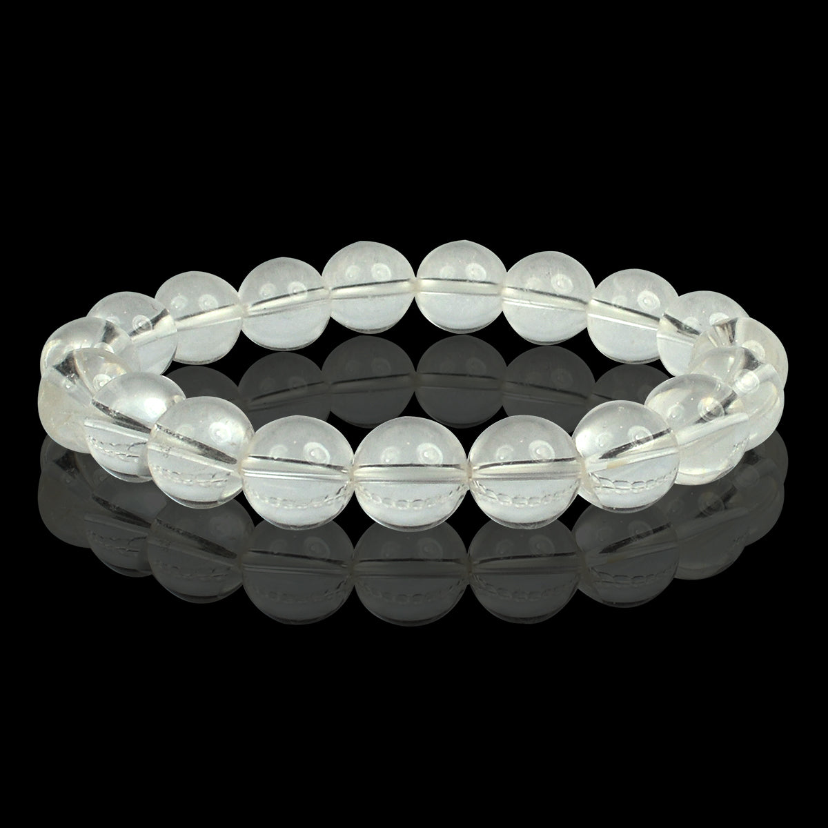 Reiki Charged Clear Quartz 10 mm Bracelet for Positive Energy