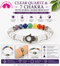 Clear Quartz & 7 Chakra with Hamsa Charm Bracelet