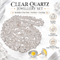 Clear Quartz Chip Necklace Mala with Earrings